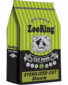 ZooRing Sterilized Cat сухой корм для стерилизованных кошек утка 1,5 кг