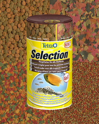 TETRA Selection 4в1: хлопья, чипсы, гранулы, вафер микс