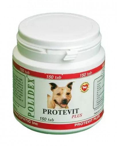 Polidex Кормовая добавка Протевит плюс для собак, 150 табл.