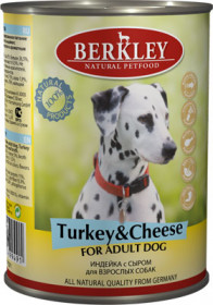 Berkley консервы для собак индейка с сыром 400 г