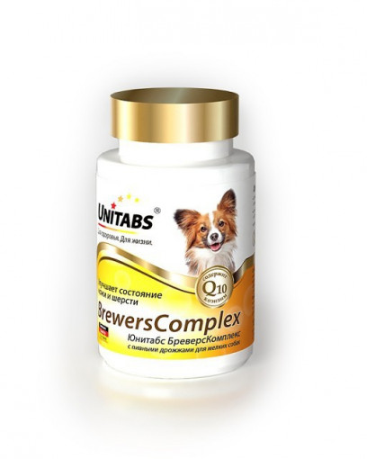 Unitabs Brewers Complex с Q10 Витамины для мелких собак, 100 табл.