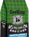 ZooRing Puppy&Junior 2 сухой корм для щенков и юниоров средних и крупных пород Утка и рис с глюкозамином и хондроитином 2 кг