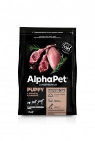 ALPHAPET SUPERPREMIUM Сухой корм с ягненком и индейкой для щенков мелких пород
