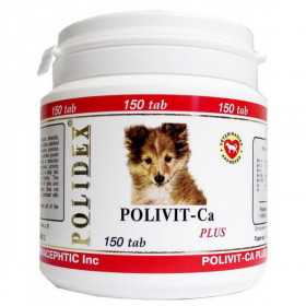 Polidex Кормовая добавка Поливит-Кальций плюс для собак, 150 табл.
