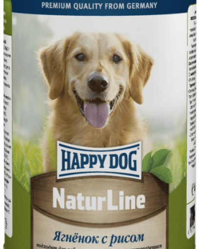 Happy Dog влажный корм для собак, с ягненком и рисом, 410г