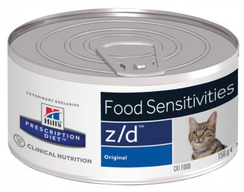 Hill's Prescription Diet Z/D Food Sensitivities влажный корм для кошек при пищевой аллергии, 156г